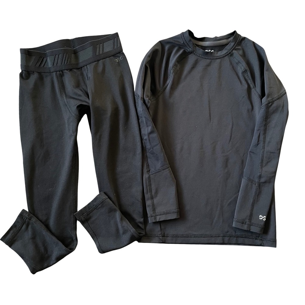 DSG Kids Base Layer Long Sleeve Top &‎ Leggings Set XS 6-7 Athletic Warm Winter
